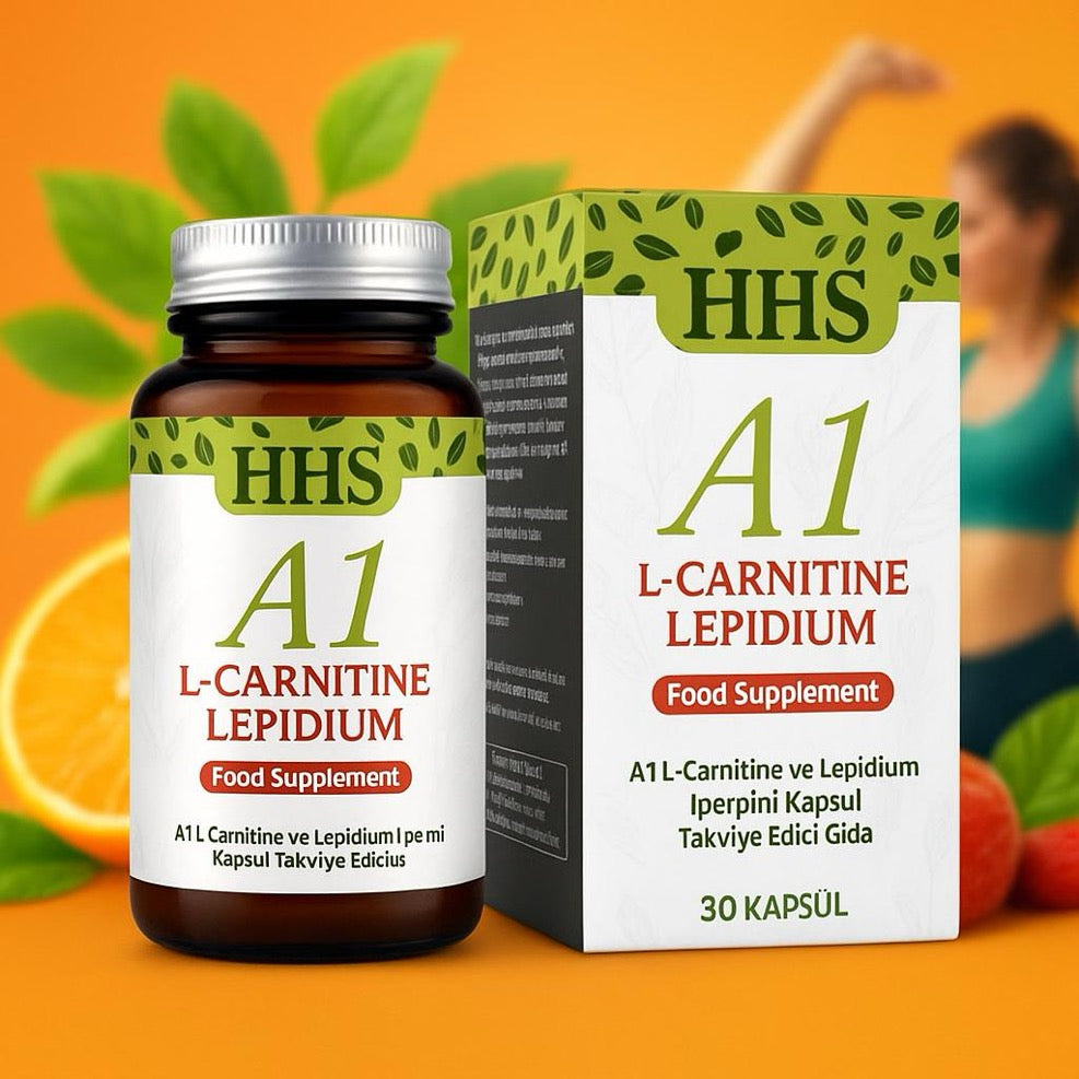 HHS A1 Kapseln – Nahrungsergänzungsmittel mit L-Carnitin & Lepidium