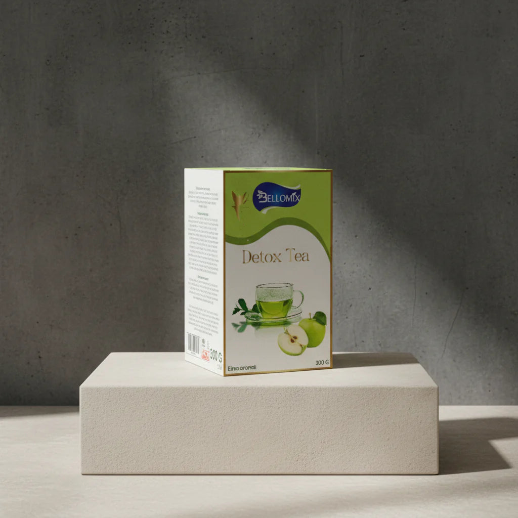 Bellomix Detox Tee Apfel – 300g Kräuterpulver für Fettverbrennung und Hautschönheit