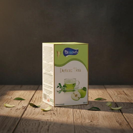 Bellomix Detox Tee Apfel – 300g Kräuterpulver für Fettverbrennung und Hautschönheit